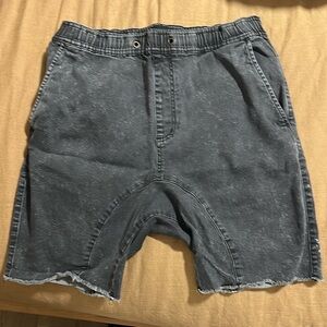 Zanerobe Men's Washed Gray Jogger cut-offs